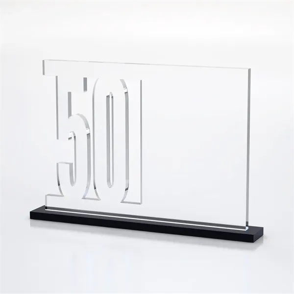 Anniversary Number Cutout Achievement Acrylic Award on Base
