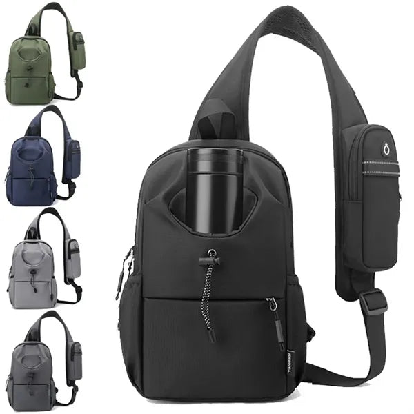 Anti Theft Sling Backpack Crossbody Bag Water Bottle Holder
