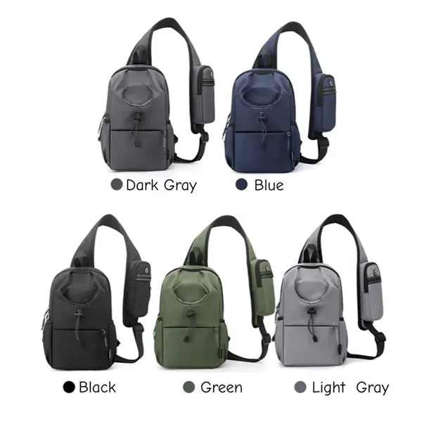 Anti Theft Sling Backpack Crossbody Bag Water Bottle Holder