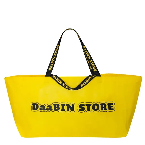 Large IKEA-Inspired Shopping Bag with Full Color Handles