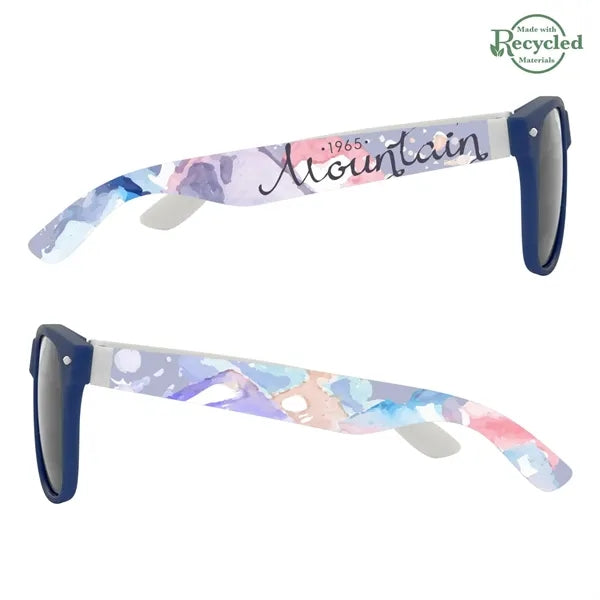 Full Color Colorblock Malibu Sunglasses