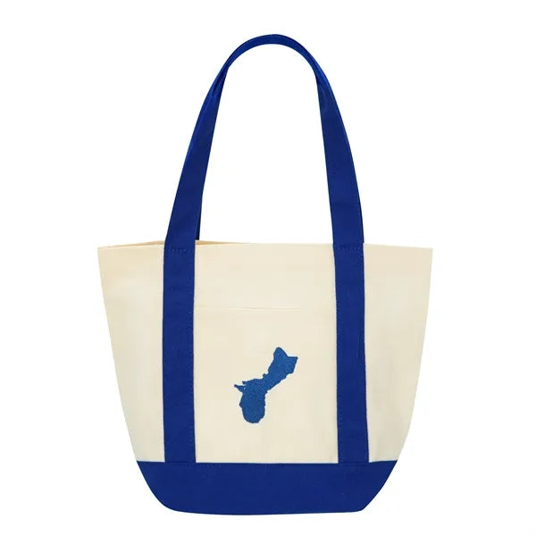 Chic Trader Joe's-Inspired Mini Canvas Embroidered Tote Bag
