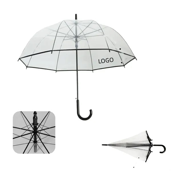 Arched transparent umbrella