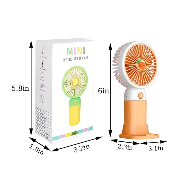 Mini Cartoon Flower Handheld Fan For Kids