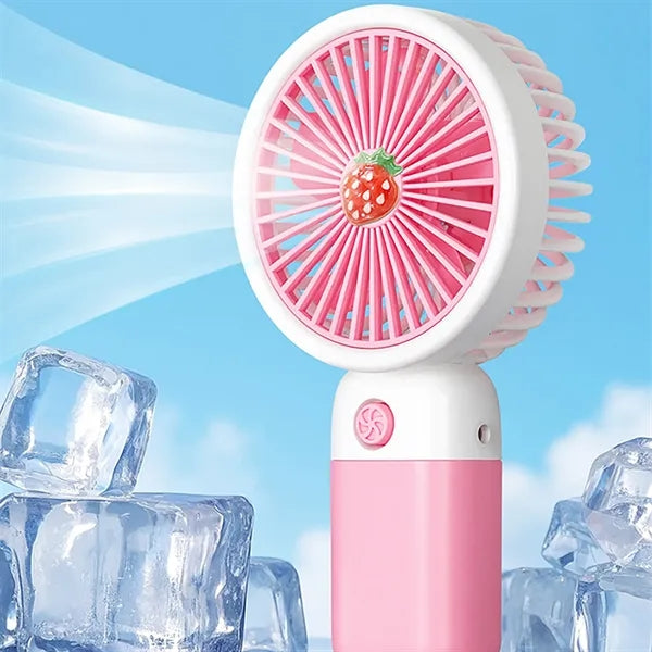 Mini Cartoon Flower Handheld Fan For Kids