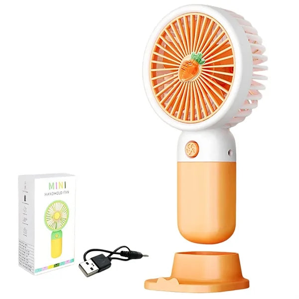 Mini Cartoon Flower Handheld Fan For Kids