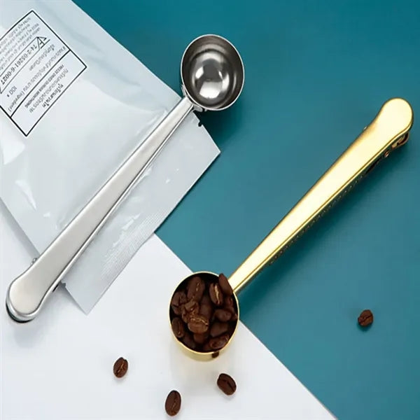 Stainless Steel Coffee Scoop Clip Measuring Spoon