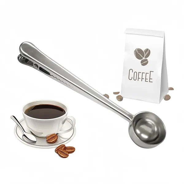 Stainless Steel Coffee Scoop Clip Measuring Spoon