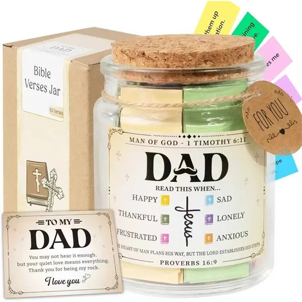 Glass Wish Jar W/Inspirational Scripture Cards