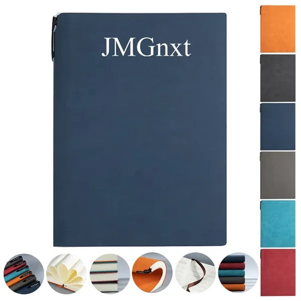 A5 PU Notebook with Side Pen Holder