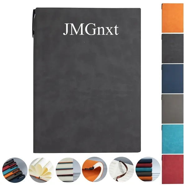 A5 PU Notebook with Side Pen Holder