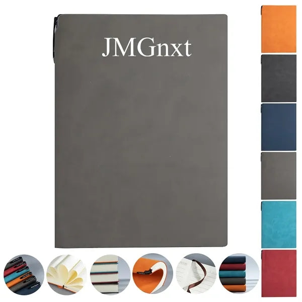 A5 PU Notebook with Side Pen Holder