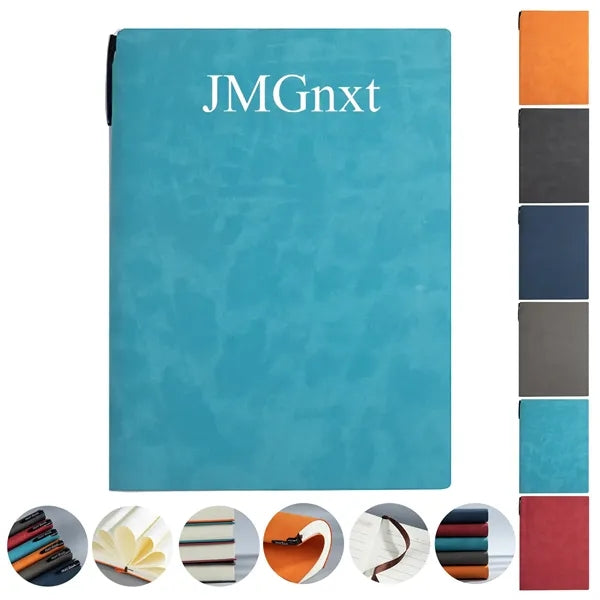 A5 PU Notebook with Side Pen Holder