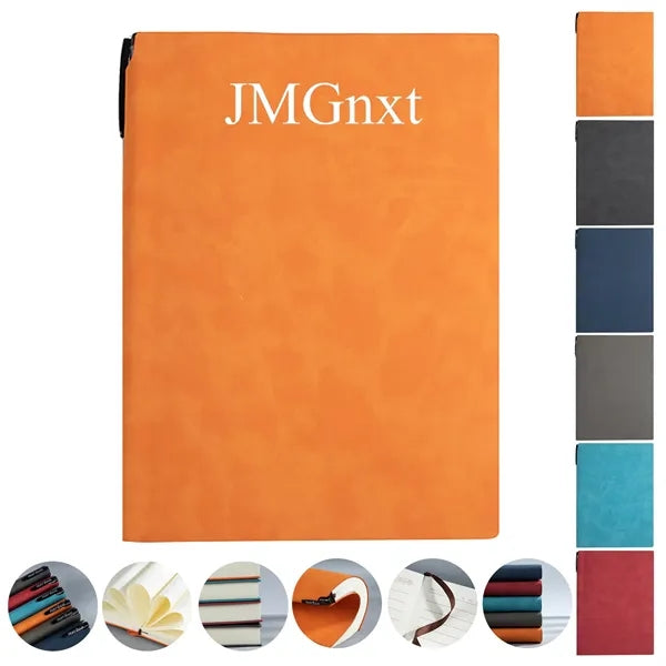 A5 PU Notebook with Side Pen Holder