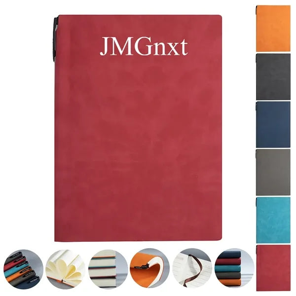 A5 PU Notebook with Side Pen Holder
