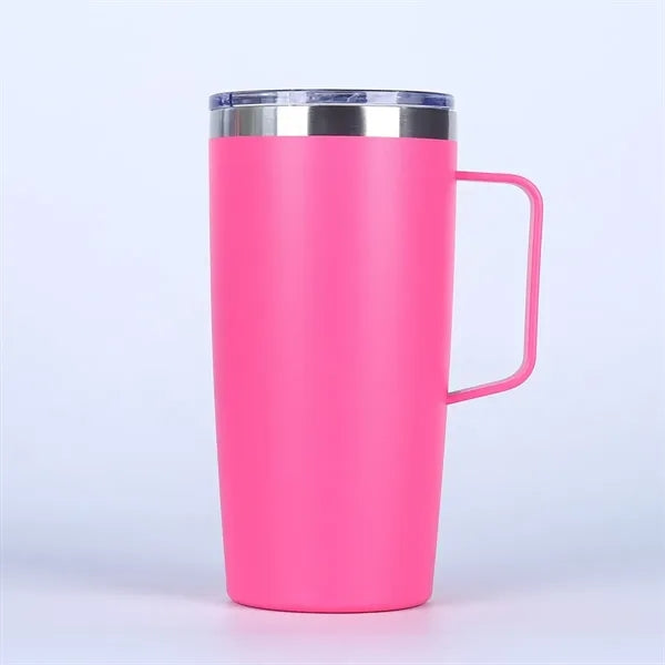 20 oz Travel Stainless Coffee Mug Tumbler w/ Lid Handle