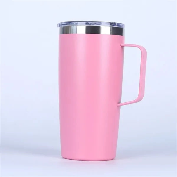 20 oz Travel Stainless Coffee Mug Tumbler w/ Lid Handle