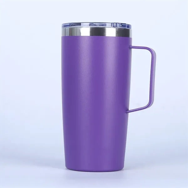 20 oz Travel Stainless Coffee Mug Tumbler w/ Lid Handle
