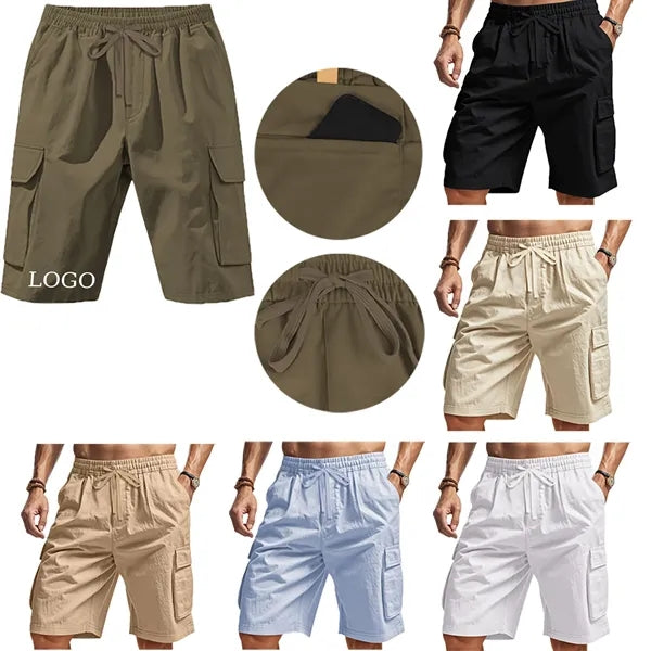 Men's Cargo Shorts Loose Fit Multi-Pocket