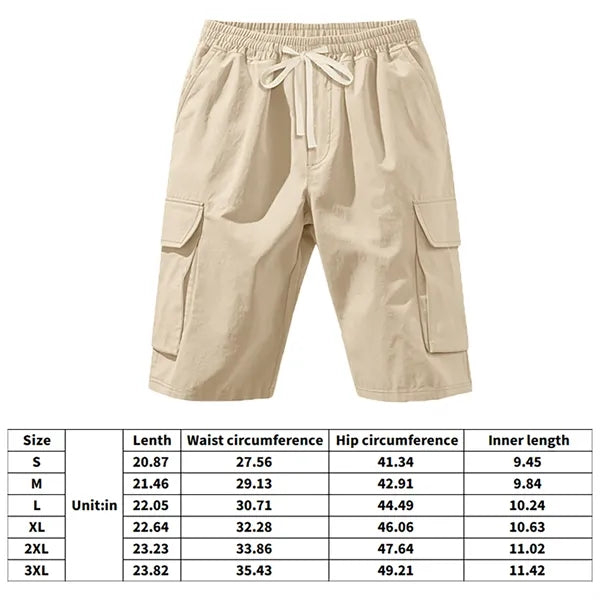 Men's Cargo Shorts Loose Fit Multi-Pocket
