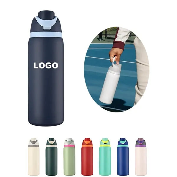 FreeSip Insulated Stainless Steel Water Bottle with Straw