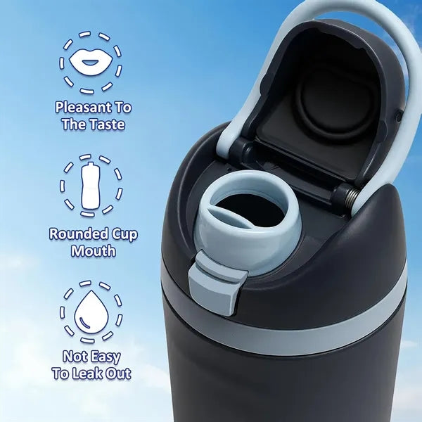 FreeSip Insulated Stainless Steel Water Bottle with Straw