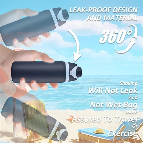 FreeSip Insulated Stainless Steel Water Bottle with Straw