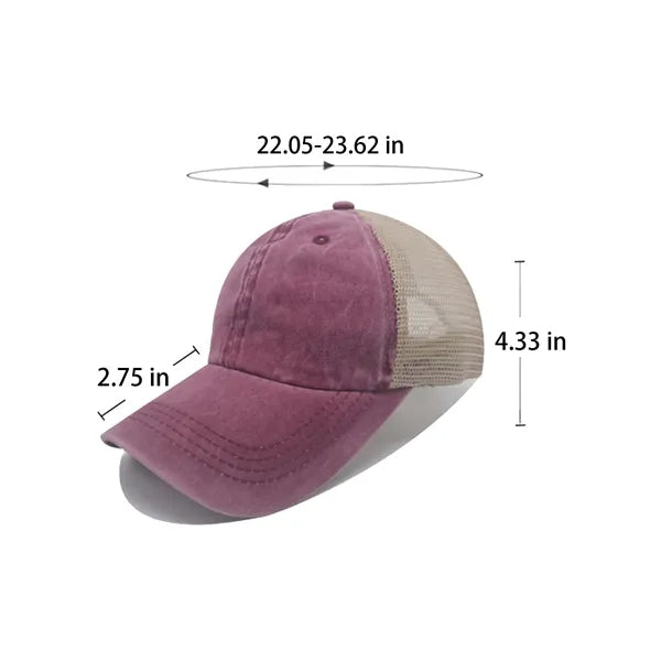 Adjustable Vintage Washed Trucker Hat