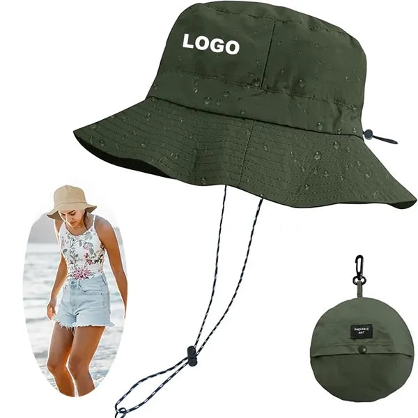 Foldable Wide Brim Bucket Hat