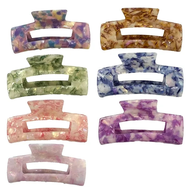 Summer New 3.94Inch Large Rectangular Acetate Hair Clip