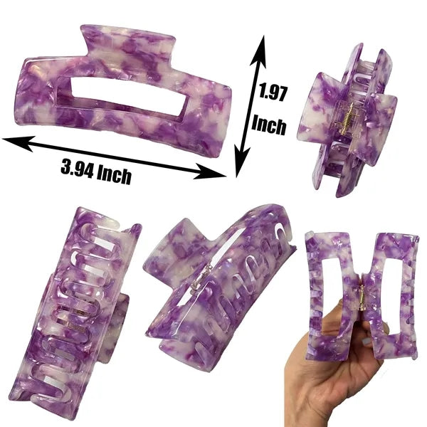 Summer New 3.94Inch Large Rectangular Acetate Hair Clip