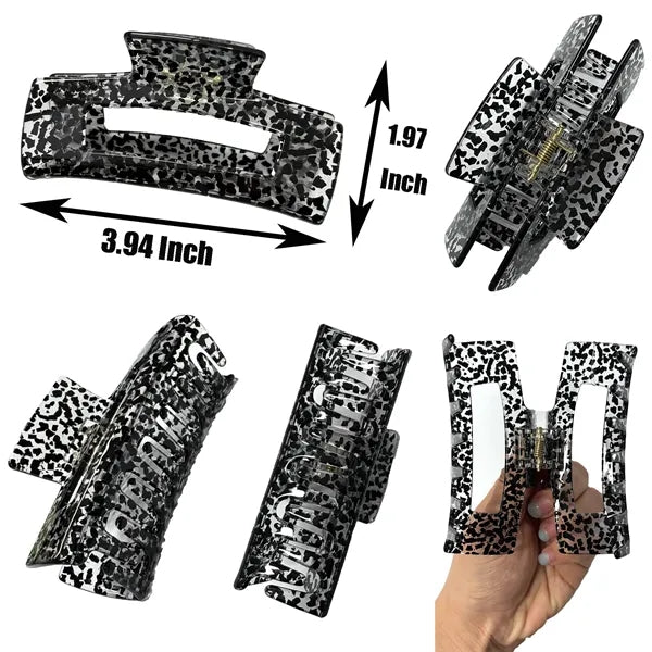 Fashion New 3.94Inch Large Rectangular Acetate Hair Clip