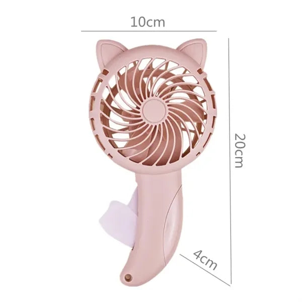 Cat Ear Hand Press Mini Handheld Fan