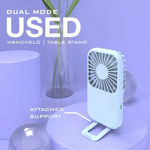 Rechargeable Portable Mini Fan With Phone Stand