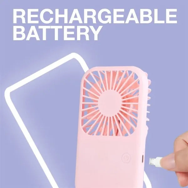 Rechargeable Portable Mini Fan With Phone Stand