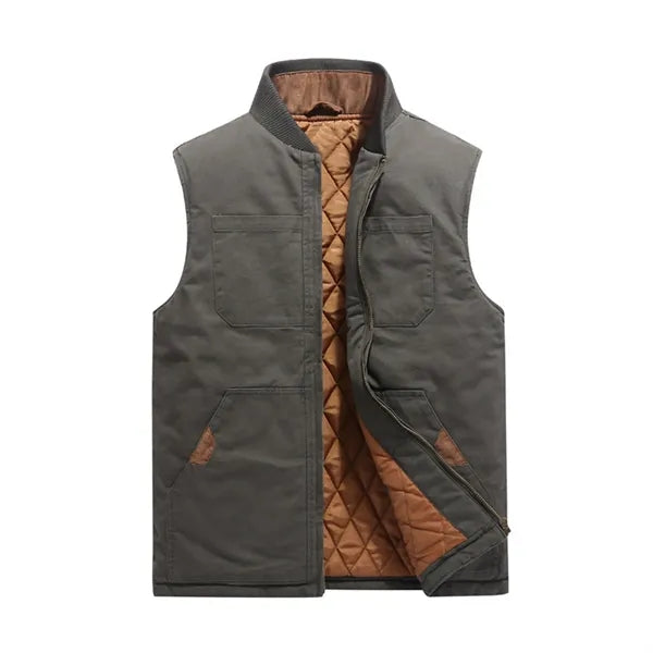 Casual Multi Pocket Vest Baseball Jacket