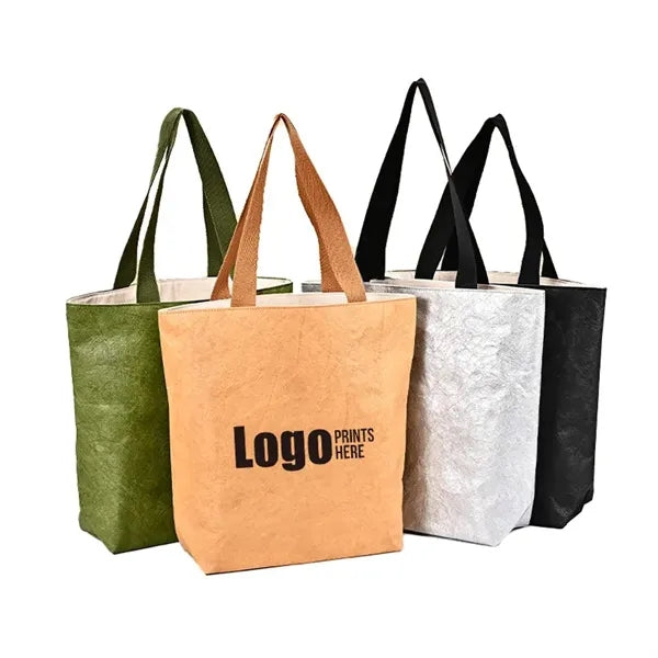 Durable Washable Tyvek Dupont Paper Kraft Tote Bag
