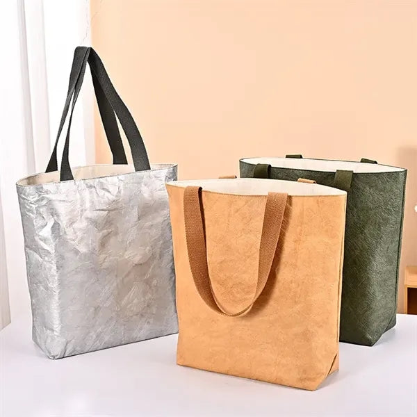 Durable Washable Tyvek Dupont Paper Kraft Tote Bag