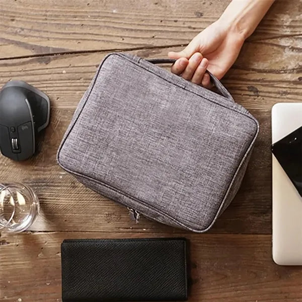Portable Electronics Organizer Travel Cable Storage Bag