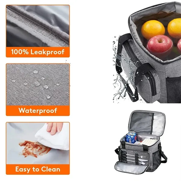 Portable Insulated Lunch Cooler Bag Waterproof Oxford Tote