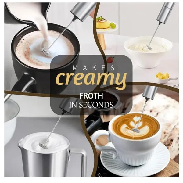 Stainless Steels Milk Frother Handheld Whisk