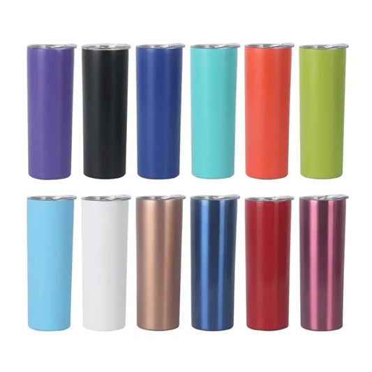 20oz Stainless Steel Insulated Slim Tumblers with Lids
