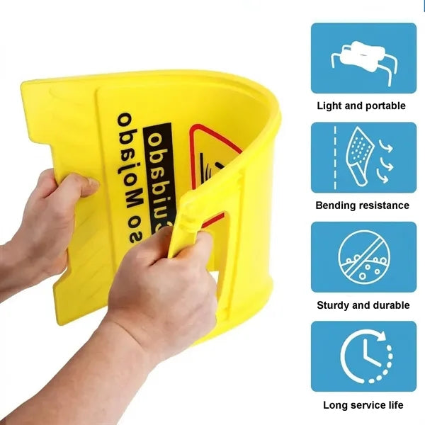 Portable Double-Sided Wet Floor Safety Warning Sign