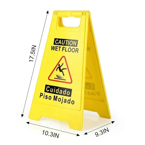 Portable Double-Sided Wet Floor Safety Warning Sign