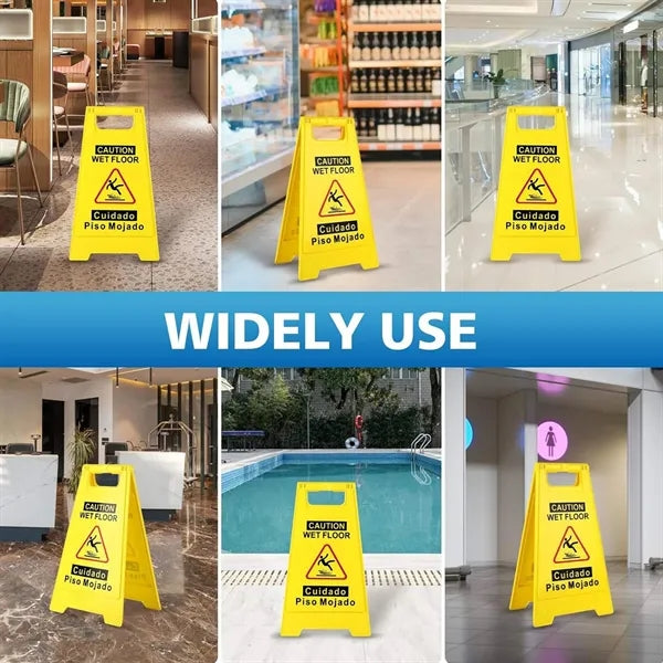 Portable Double-Sided Wet Floor Safety Warning Sign