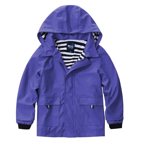 Boys And Girls Outdoor Camping PU Hooded Jacket