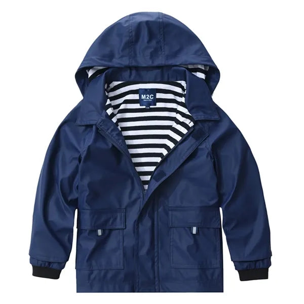 Boys And Girls Outdoor Camping PU Hooded Jacket