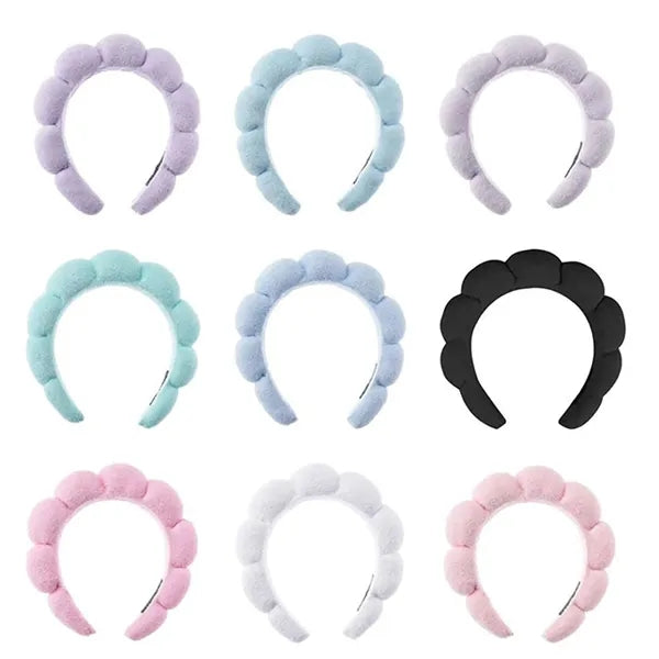 Soft Terry Cloth Puffy Headband Skincare Makeup Custom Logo