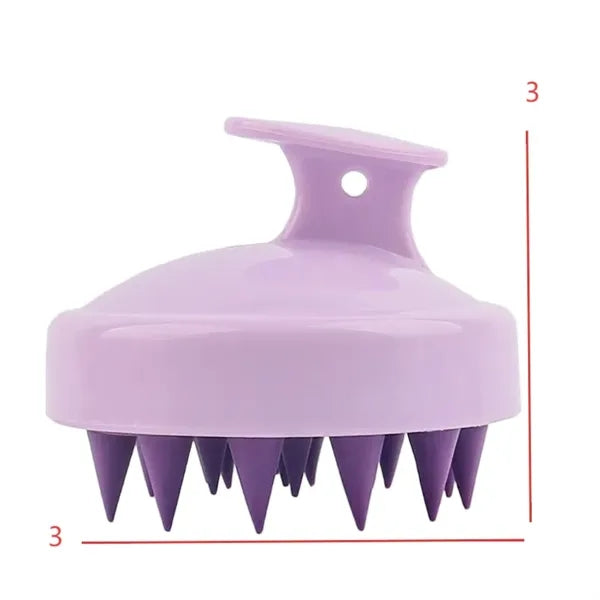 Soft Silicone Scalp Massager Shampoo Brush with Handle Hair