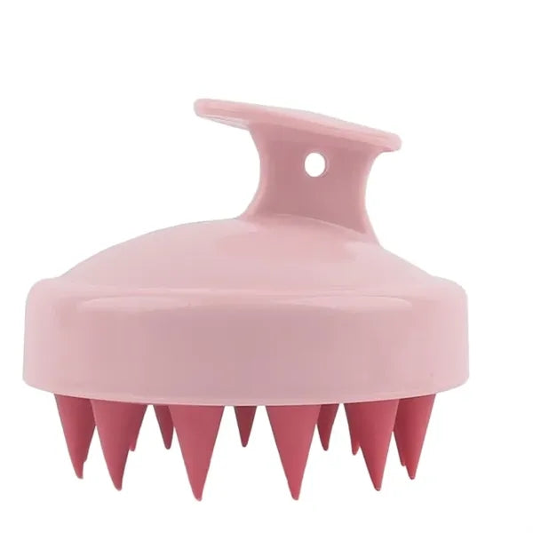 Soft Silicone Scalp Massager Shampoo Brush with Handle Hair